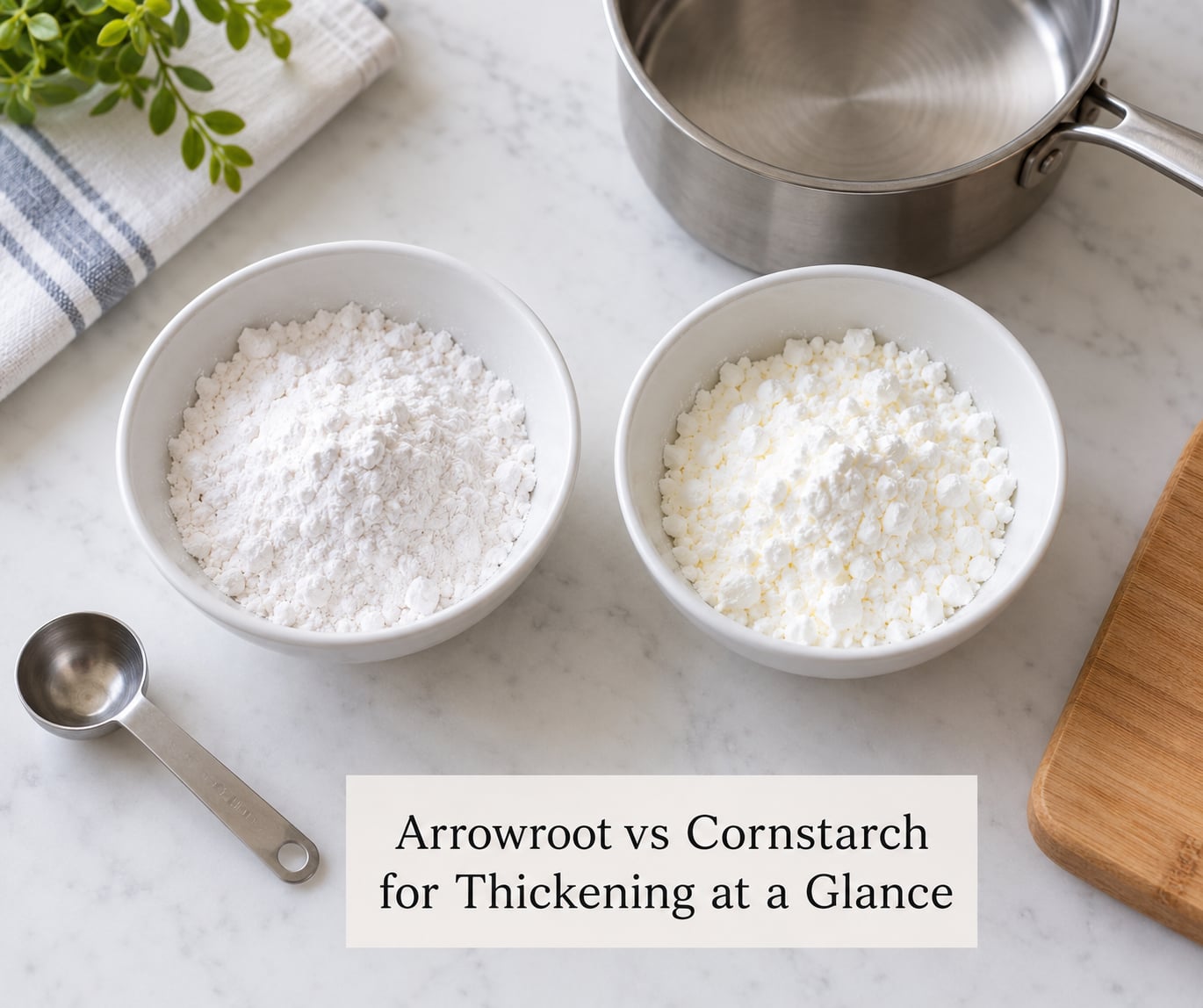 Arrowroot vs Cornstarch for Thickening at a Glance