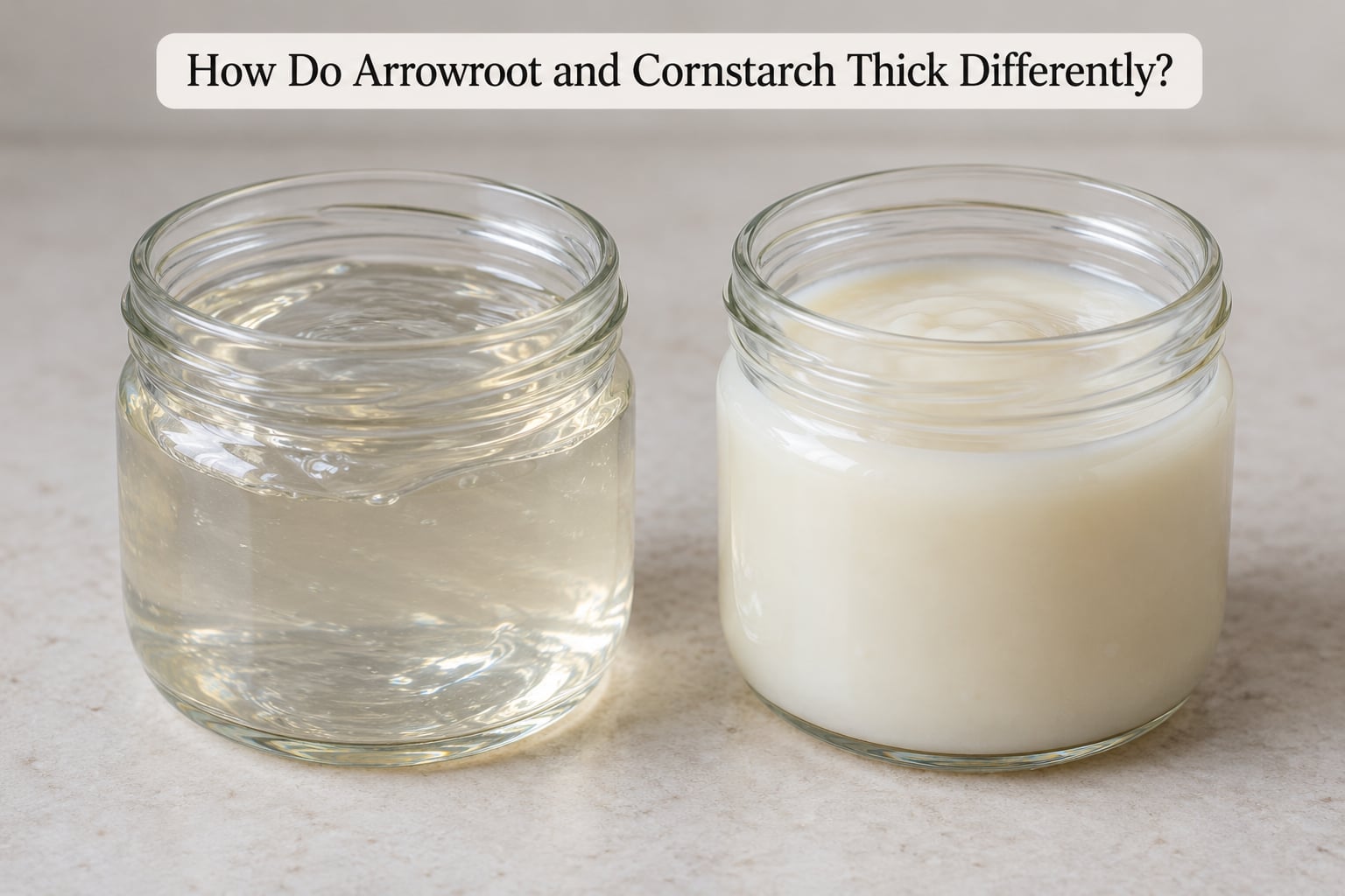 How Do Arrowroot and Cornstarch Thick Differently?