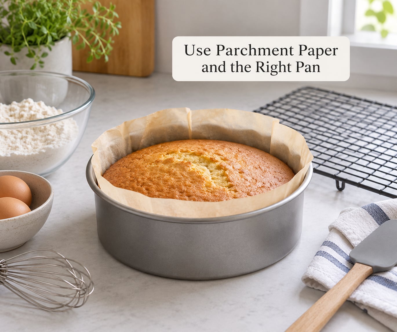 Use Parchment Paper and the Right Pan