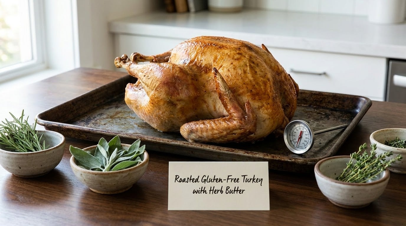 Roasted Gluten-Free Turkey with Herb Butter