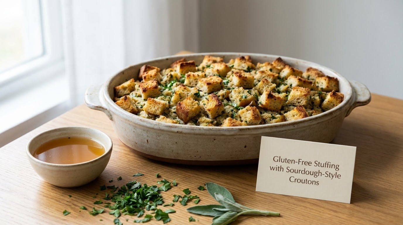 Gluten-Free Stuffing with Sourdough-Style Croutons