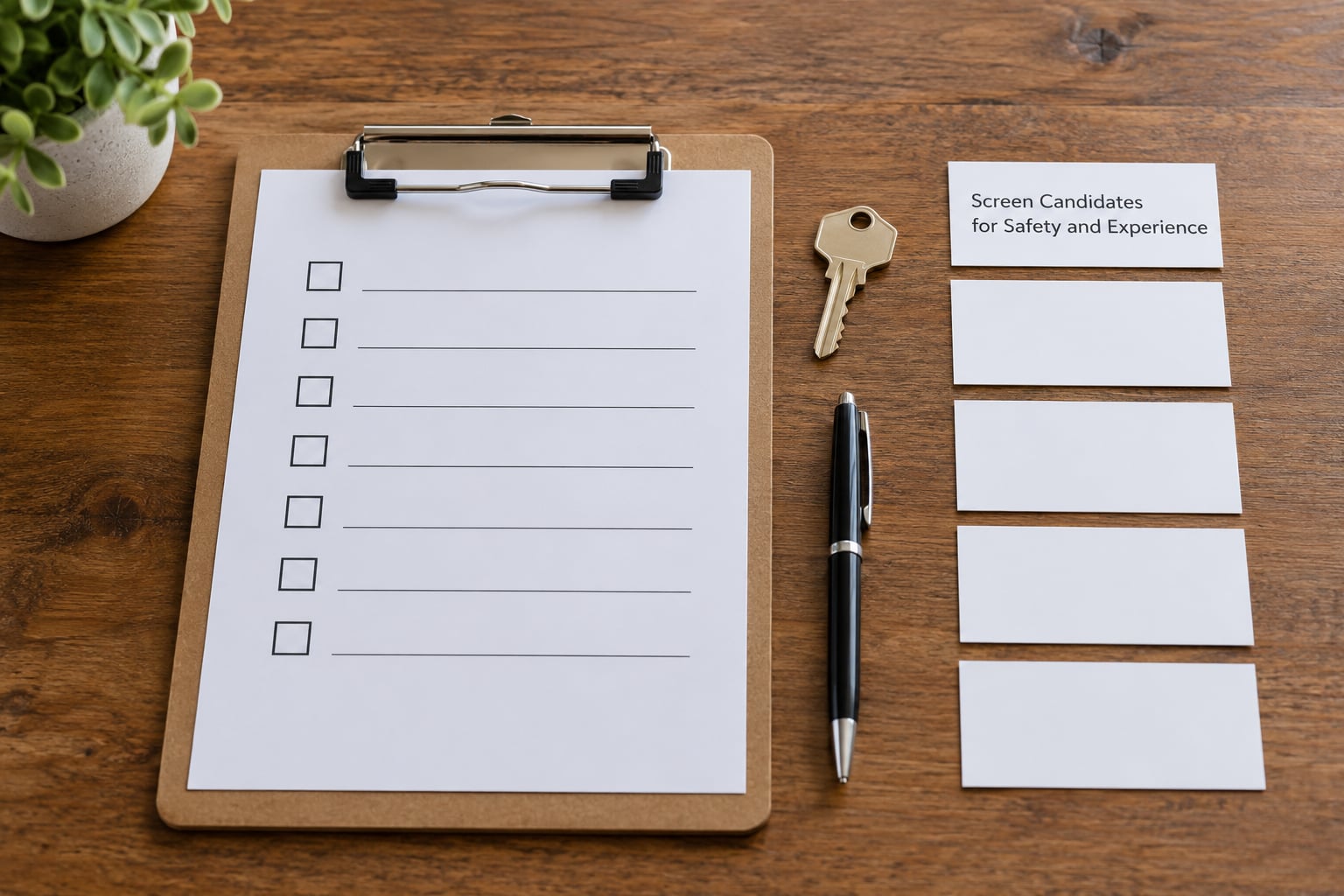 Screen Candidates for Safety and Experience