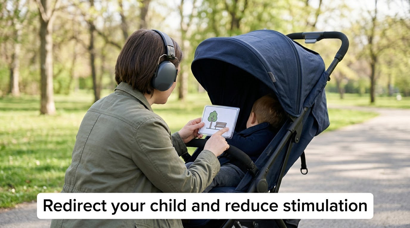 Redirect your child and reduce stimulation