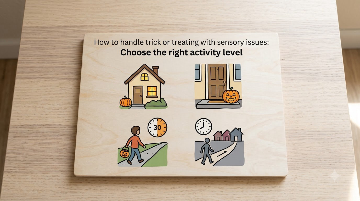 How to handle trick or treating with sensory issues: Choose the right activity level