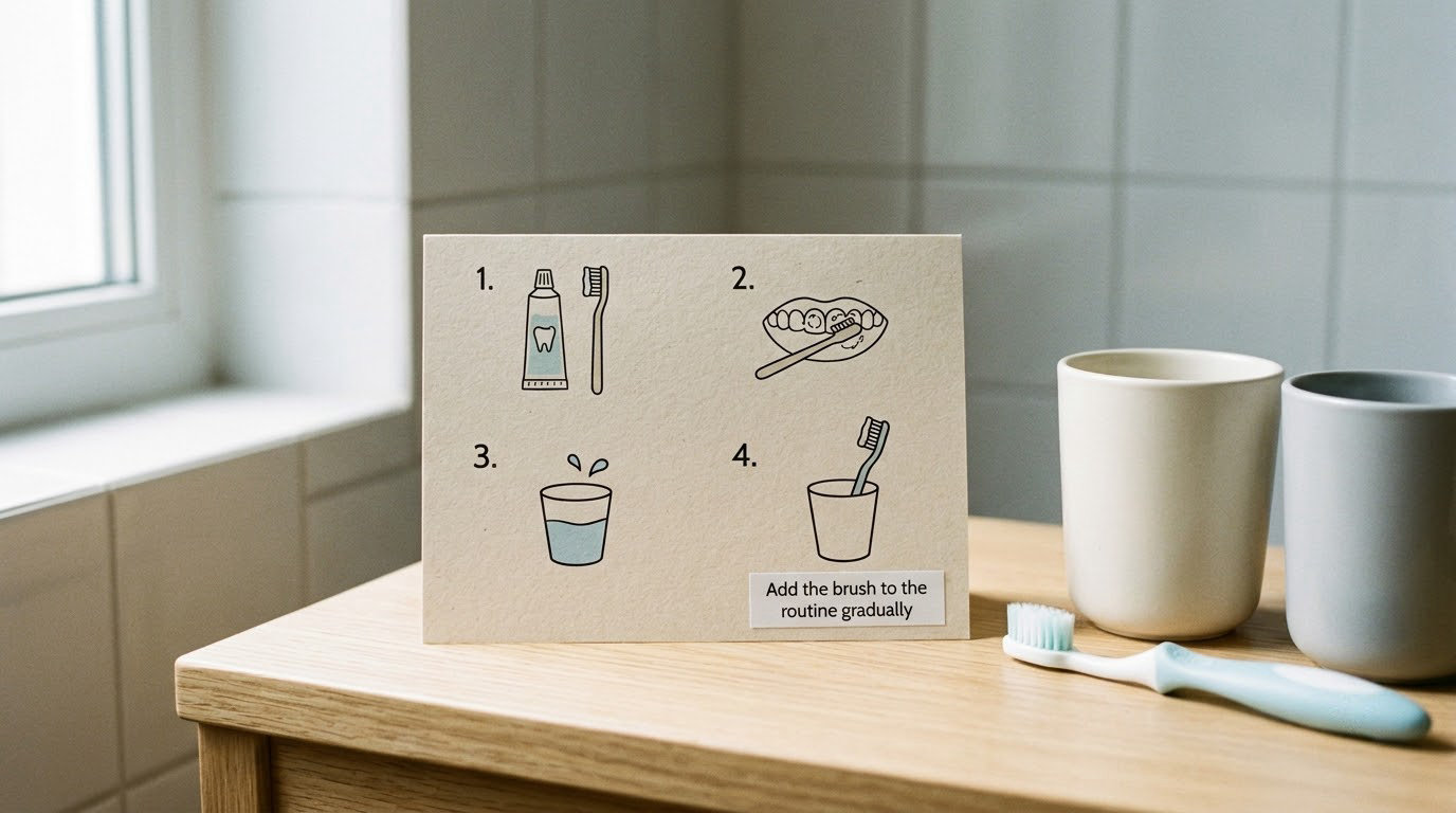 Add the brush to the routine gradually