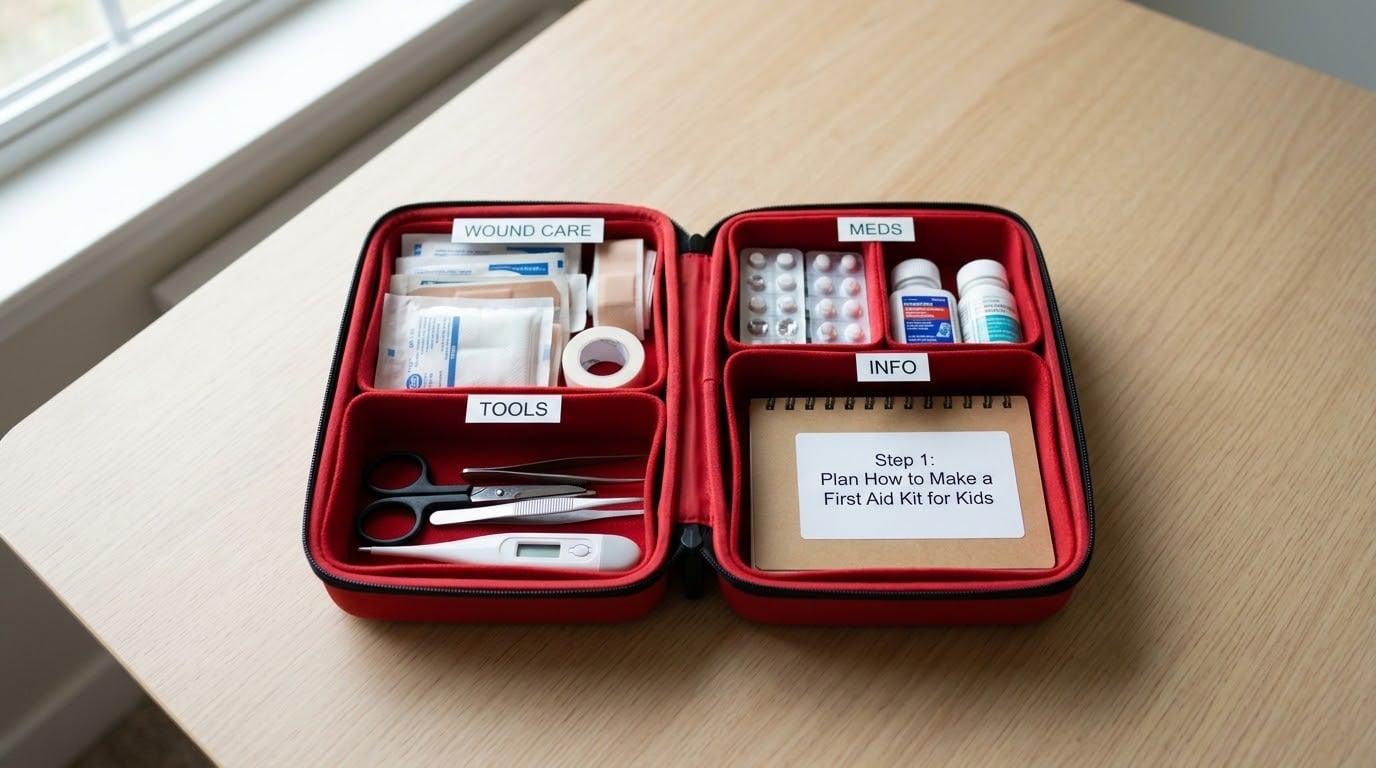 Step 1: Plan How to Make a First Aid Kit for Kids