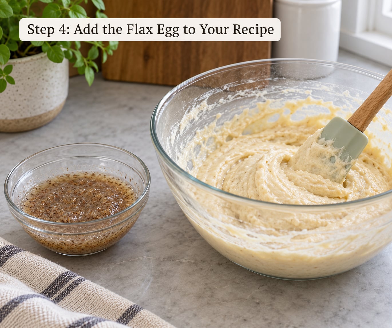 Step 4: Add the Flax Egg to Your Recipe