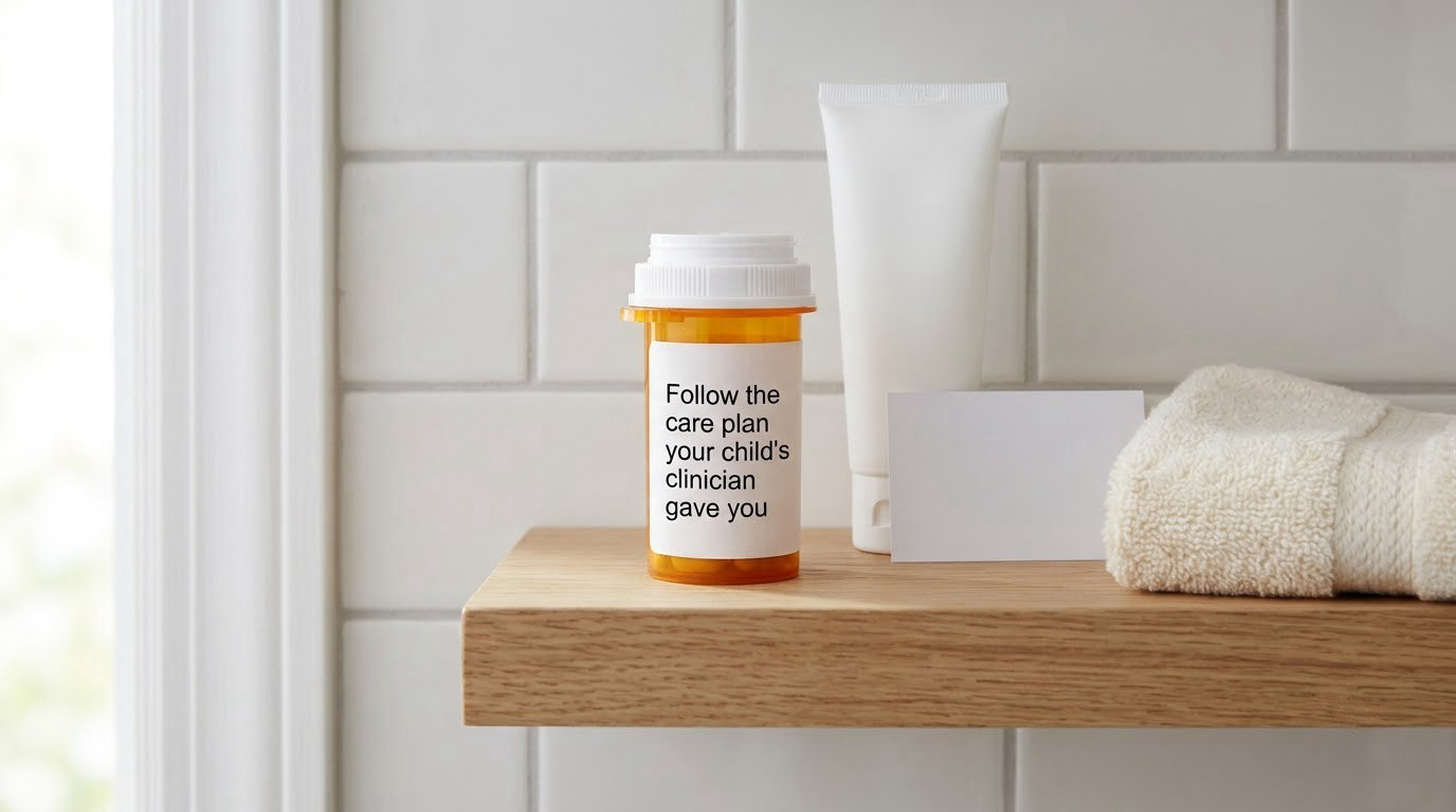 Follow the care plan your child's clinician gave you