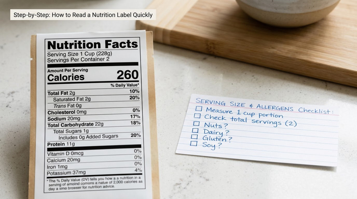 Step-by-Step: How to Read a Nutrition Label Quickly