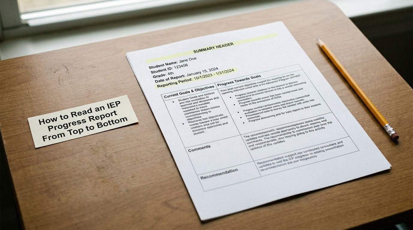 How to Read an IEP Progress Report From Top to Bottom