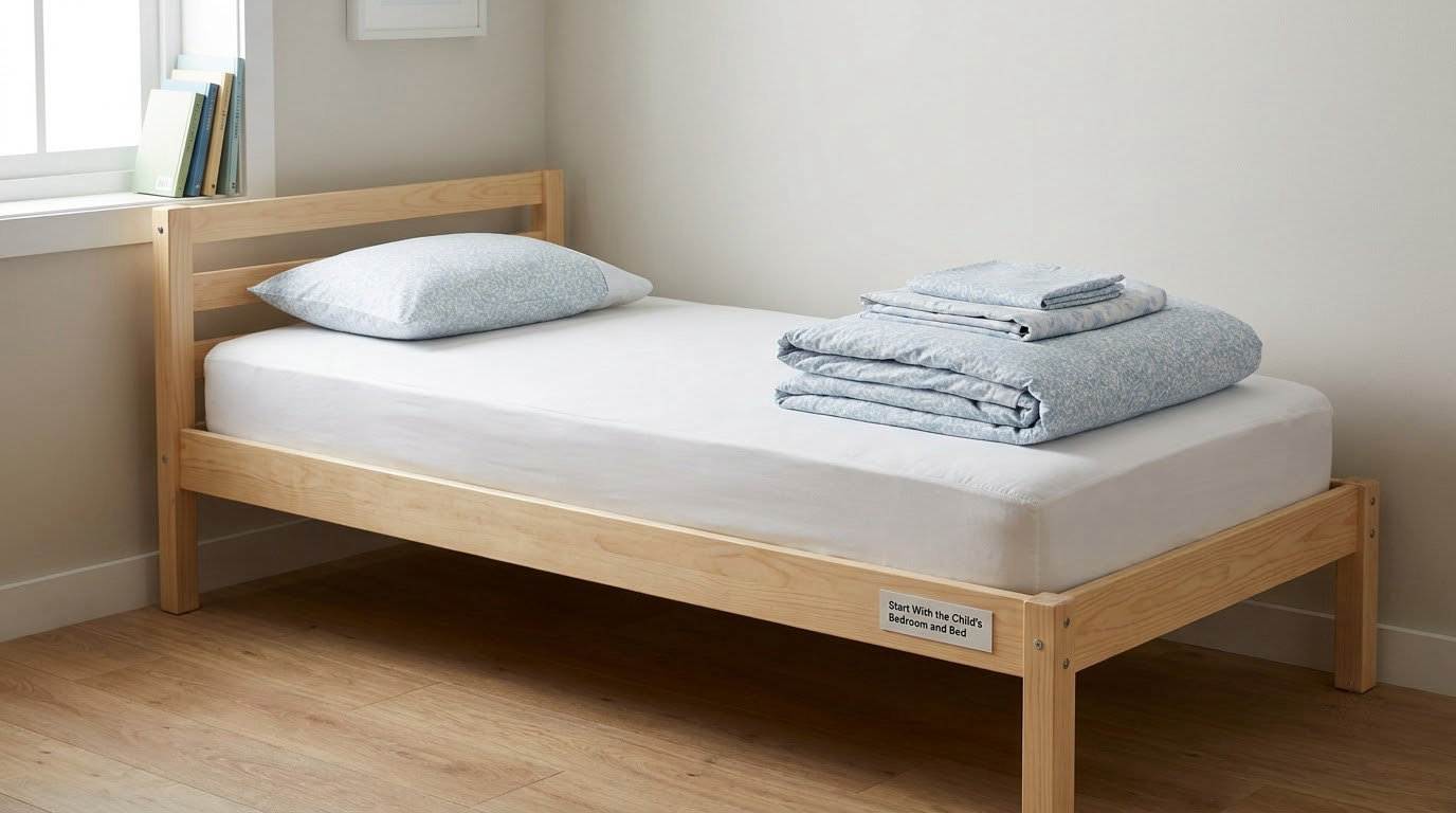 Start With the Child's Bedroom and Bed
