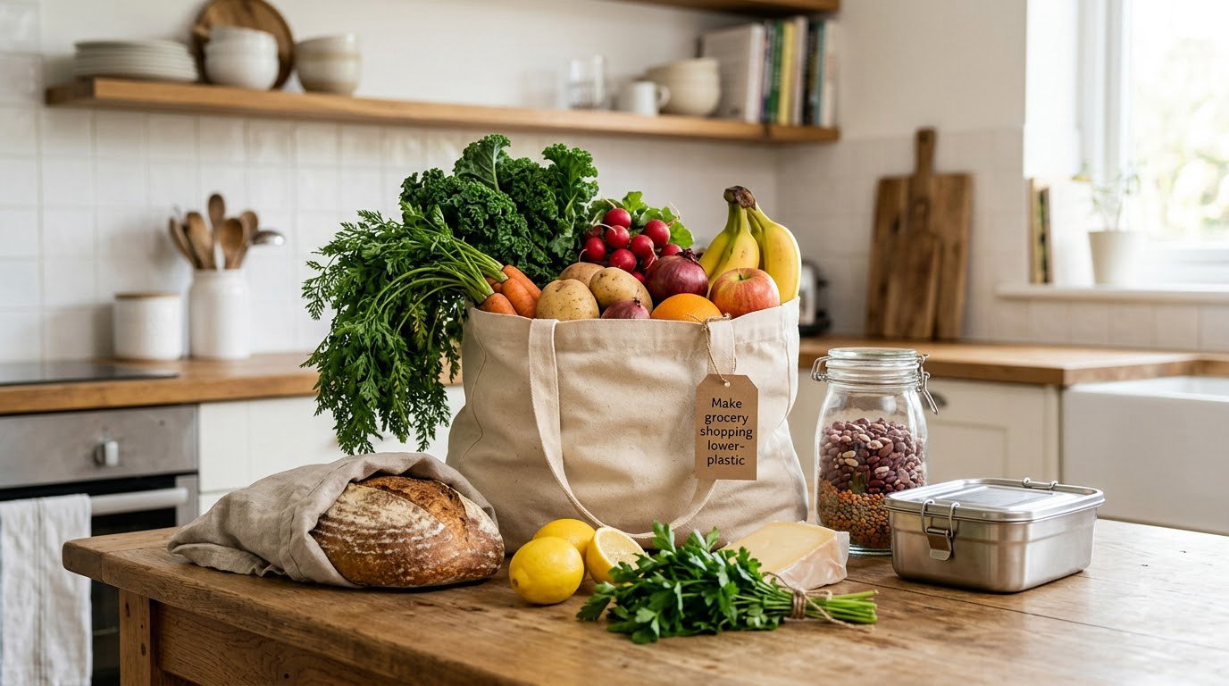 Make grocery shopping lower-plastic