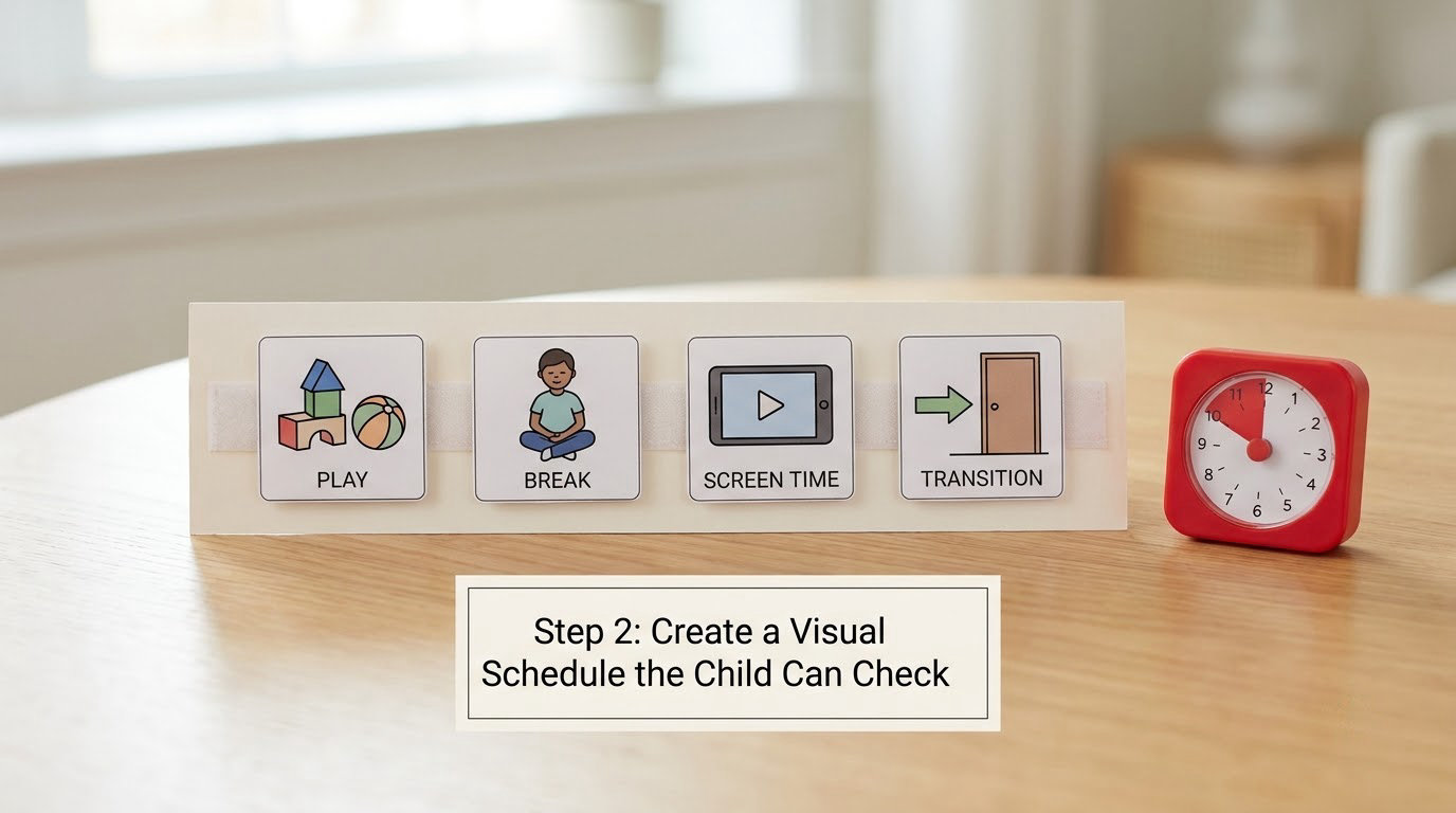 Step 2: Create a Visual Schedule the Child Can Check