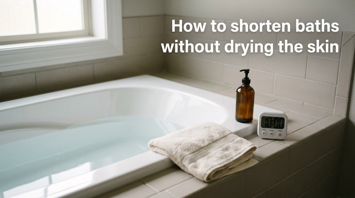 How to shorten baths without drying the skin