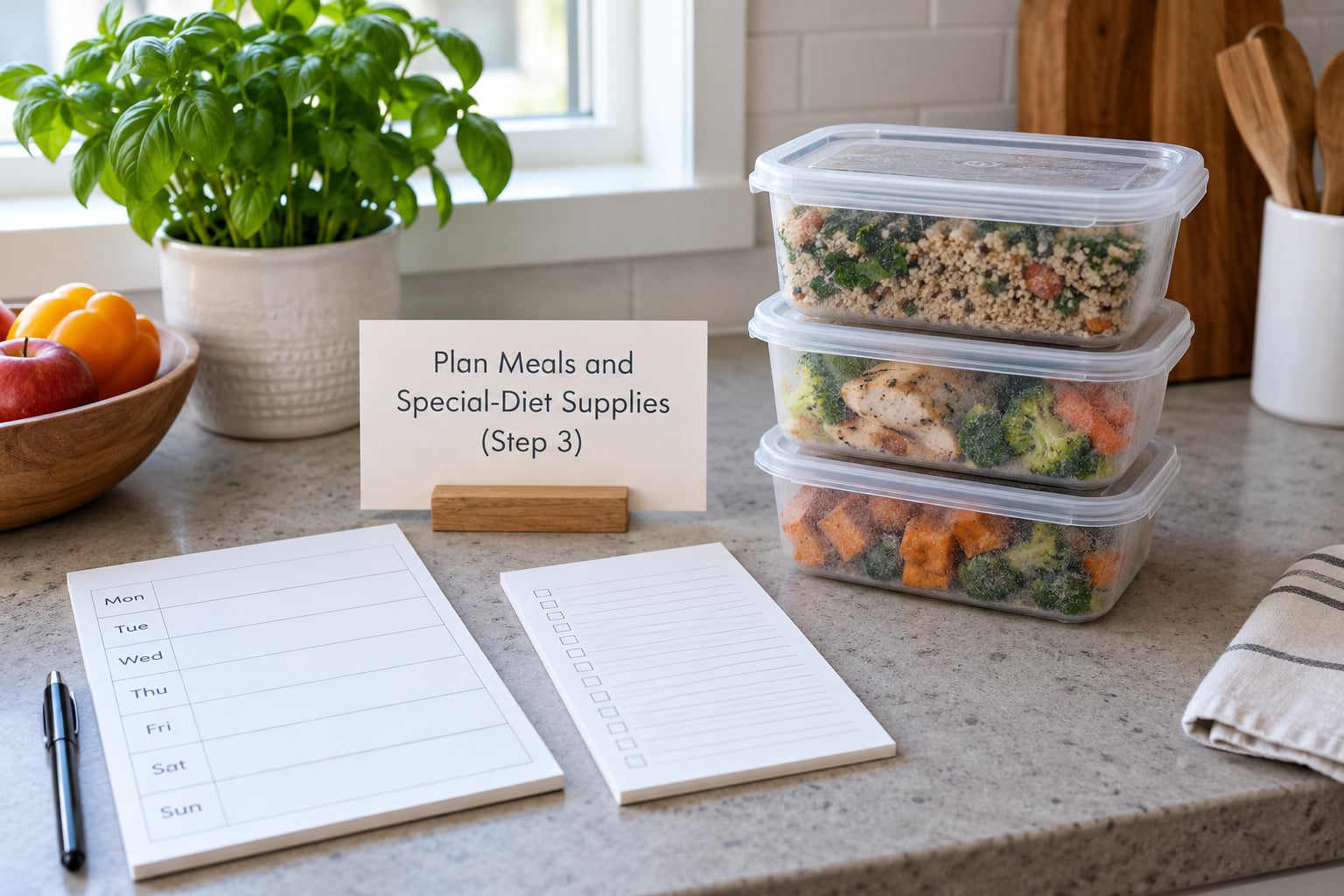 Plan Meals and Special-Diet Supplies (Step 3)