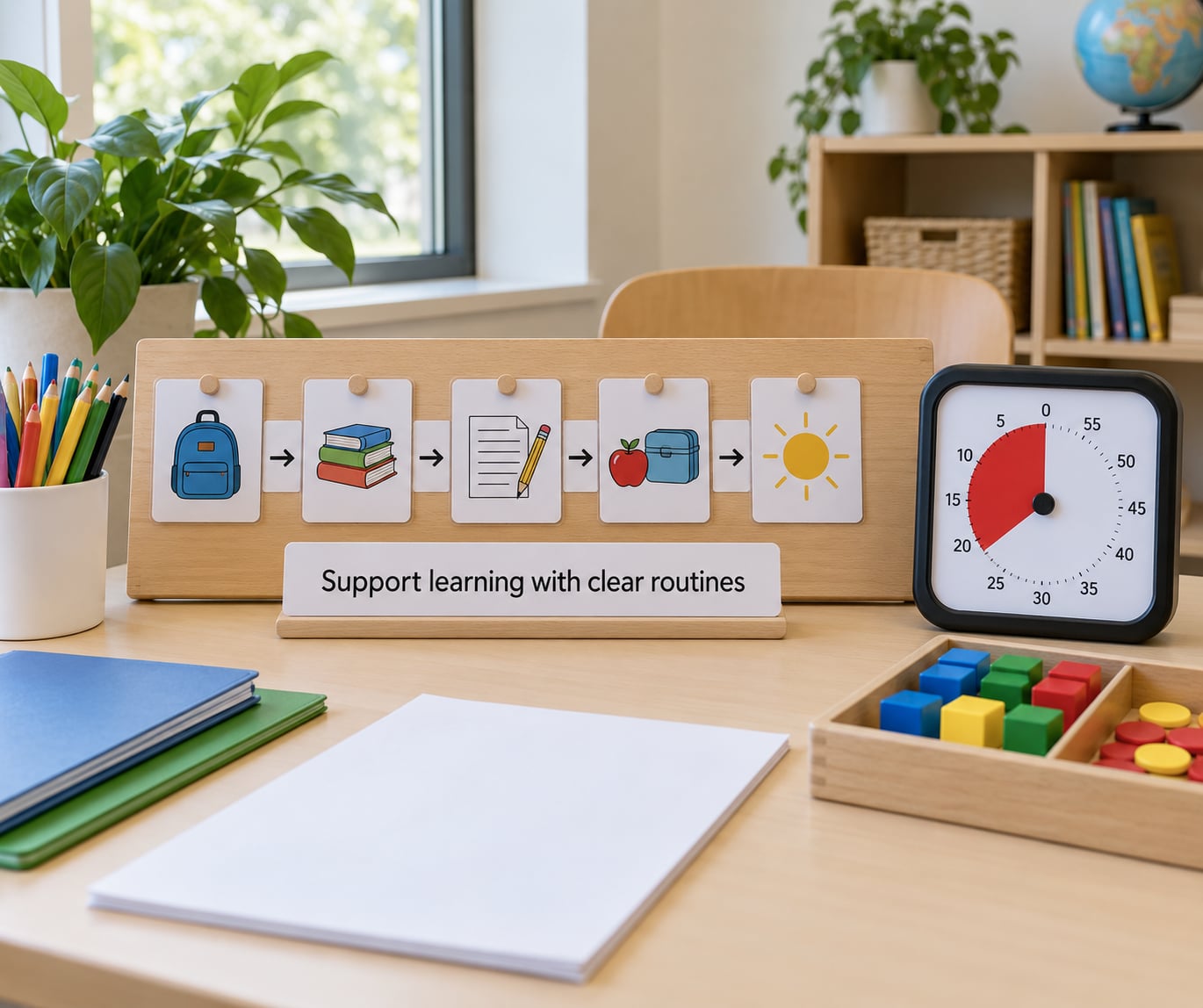 Support learning with clear routines