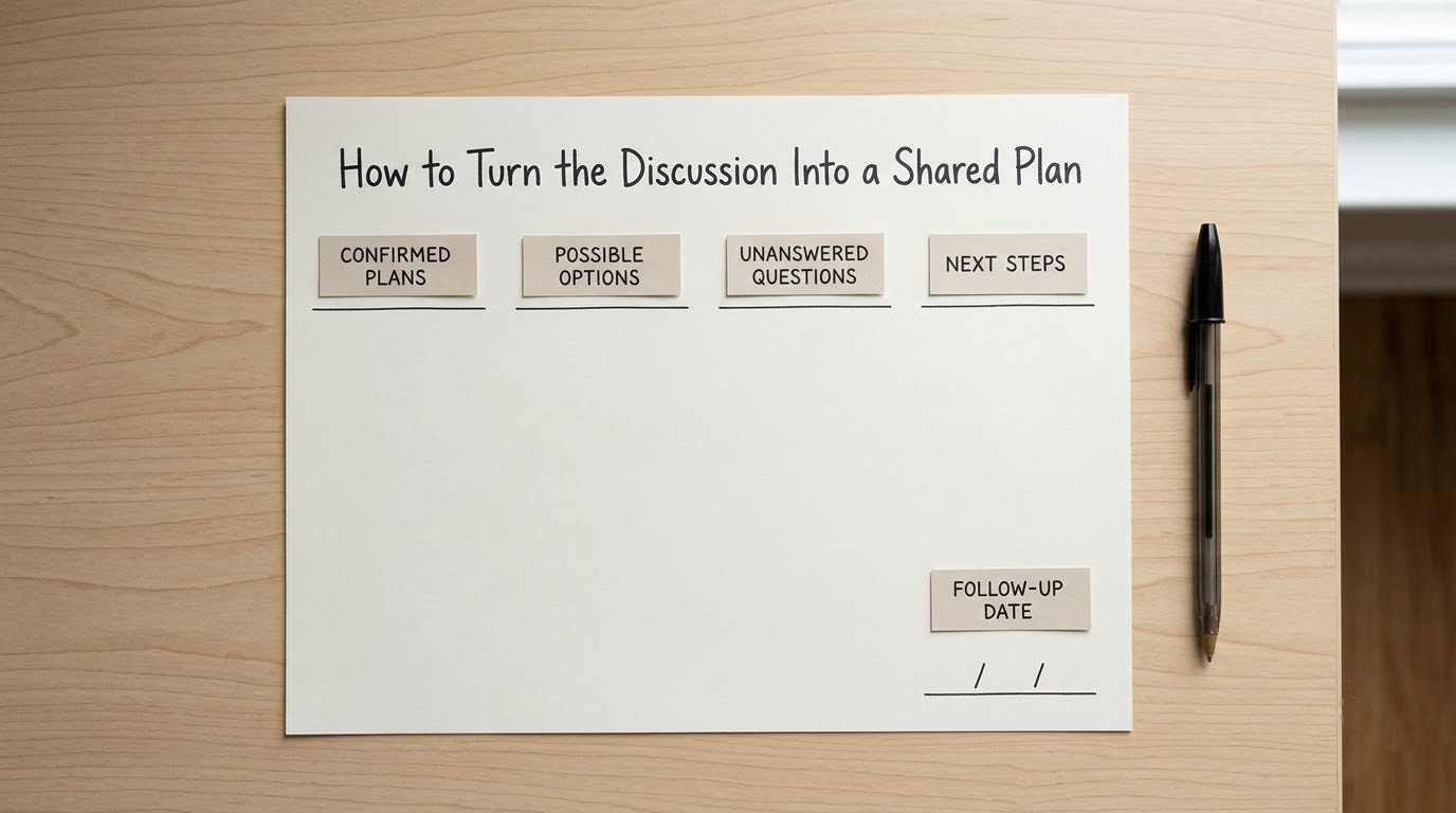 How to Turn the Discussion Into a Shared Plan