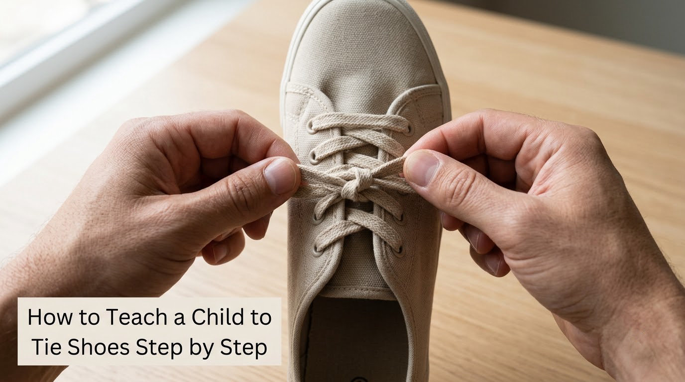 How to Teach a Child to Tie Shoes Step by Step