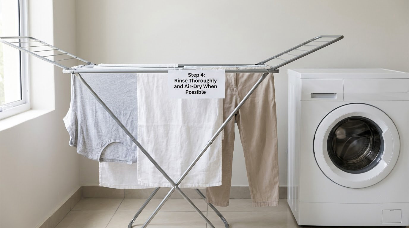 Step 4: Rinse Thoroughly and Air-Dry When Possible