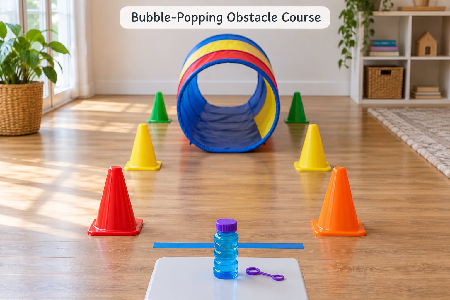 Bubble-Popping Obstacle Course