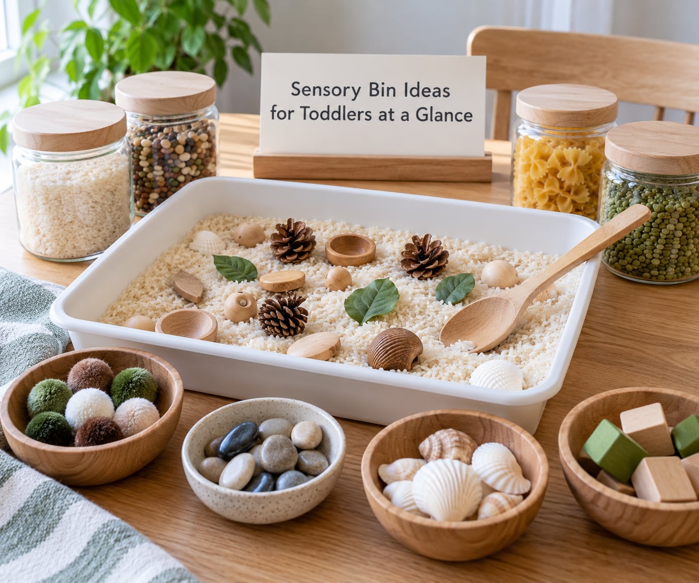 Sensory Bin Ideas for Toddlers at a Glance
