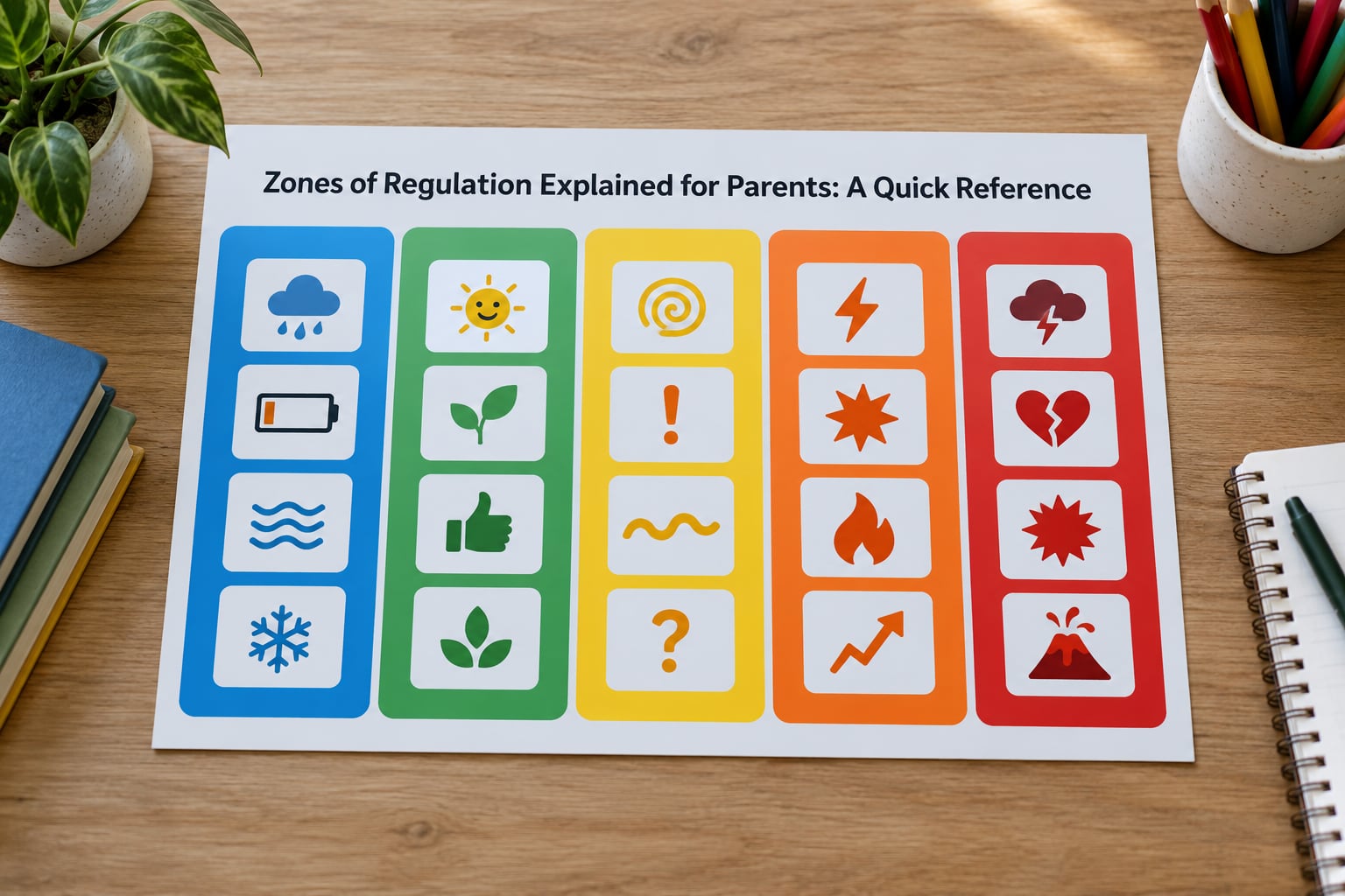 Zones of Regulation Explained for Parents: A Quick Reference